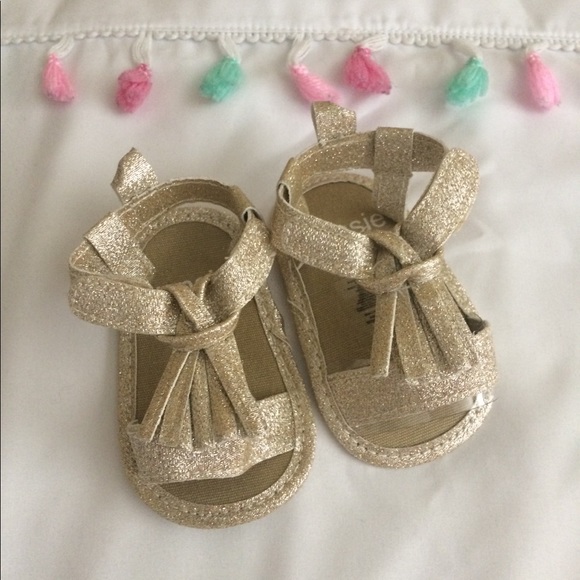 Kensie Other - 🆕Baby Gold Glitter Tassel Sandals-Kensie 0-6Mths